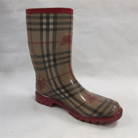 burberry haymarket splash rain boot